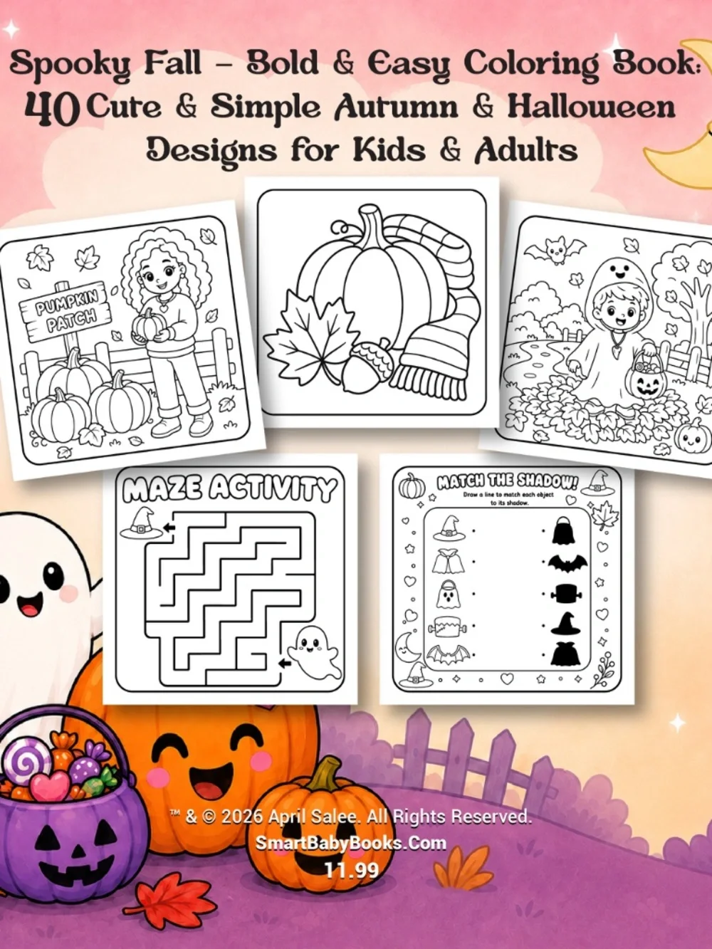 🎃 SPOOKY FALL Coloring & Activity Book — Boo-tiful Autumn Fun! 🍂